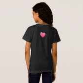 ピンクのハート（名前） Tシャツ (裏面フル)