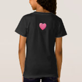 ピンクのハート（名前） Tシャツ (裏面)