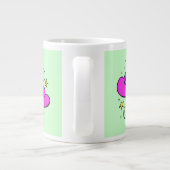 ピンクのハート,愛,ロマンス,バレンタインデー,星 ジャンボコーヒーマグカップ (裏面)