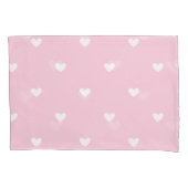 ピンクのハート 枕カバー (正面)
