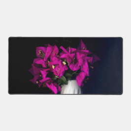 ピンクのハート（黒） デスクマット