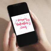 ピンクのハート Happy Valentine's Day シーズンカード