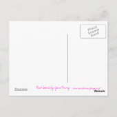 ピンクのハート「Your Text」ポストカード ポストカード (裏面)