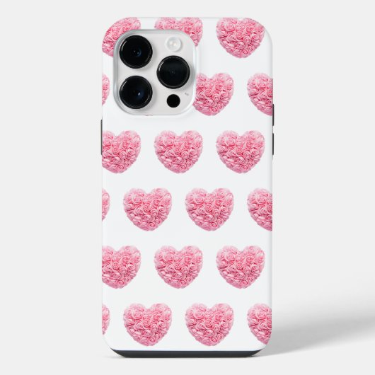 ピンクのハートiPhoneケース iPhoneケース (裏面)