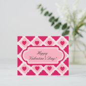 ピンクのハートNは郵便はがきを妨げます シーズンポストカード (スタンド正面)