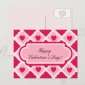 ピンクのハートNは郵便はがきを妨げます シーズンポストカード (正面/裏面)