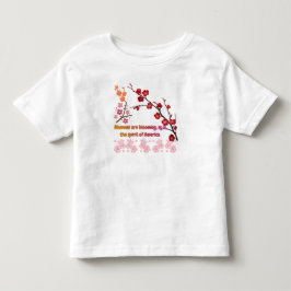 ピンクのハーモニーに咲く花びら トドラーTシャツ