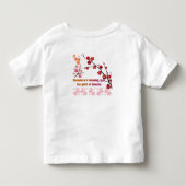 ピンクのハーモニーに咲く花びら トドラーTシャツ (裏面)