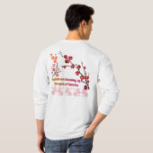 ピンクのハーモニーに咲く花びら 白 Tシャツ (裏面フル)