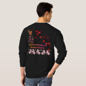 ピンクのハーモニーに咲く花びら Tシャツ (裏面フル)