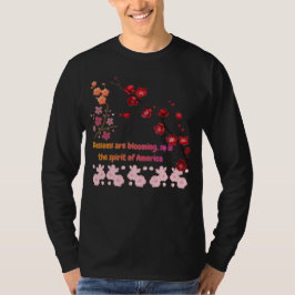 ピンクのハーモニーに咲く花びら Tシャツ