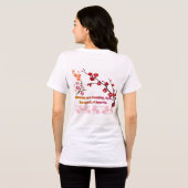 ピンクのハーモニーに浮かぶ花びら トライブレンドTシャツ (裏面全面)