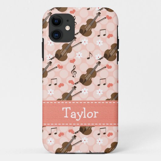 ピンクのバイオリン Case-Mate iPhoneケース (裏面)