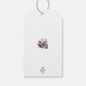 ピンクのバイクの誕生日感謝タグ ギフトタグ (裏面)