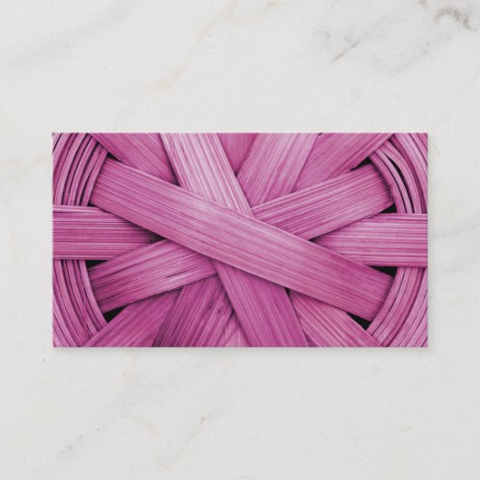 ピンクのバスケットのイメージ 名刺 (正面)