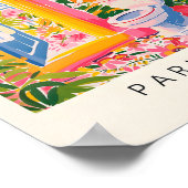 ピンクのバスルームの壁アートおもしろい、トイレポスター、Mid C ポスター (角)