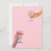 ピンクのバチェロレッテ応援 招待状 (裏面)