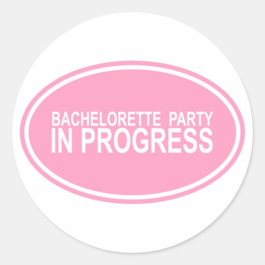 ピンクのバチェロレッテ進行中Teesギフト ラウンドシール (正面)