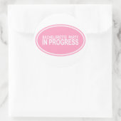 ピンクのバチェロレッテ進行中Teesギフト ラウンドシール (バッグ)