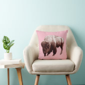 ピンクのバッファロー クッション (椅子)