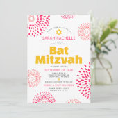 ピンクのバツミツバーフォト ボールド クール スターバースト グルーヴィー 招待状 (スタンド正面)