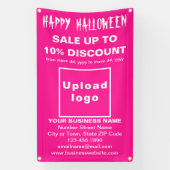 ピンクのバナーでビジネスのハロウィーンの販売 横断幕 (縦)