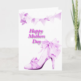 ピンクのバナーと靴 カード