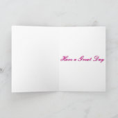 ピンクのバナーと靴 カード (内部)