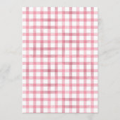 ピンクのバニーが眼鏡をかけているキッズイースターパーティー 招待状 (裏面)