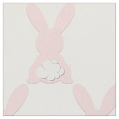 ピンクのバニーの綿織物 ファブリック (クローズアップ)