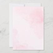 ピンクのバニー誕生日 招待状 (裏面)