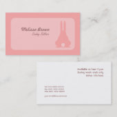 ピンクのバニー 名刺 (正面/裏面)