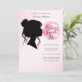 ピンクのバブルガム ドリーム キャンディー スイート 16 セレブレーション   招待状 (スタンド正面)