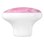 ピンクのバブルハートかわいいガーリー セラミックノブ (側面)