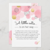 ピンクのバブル - ベビーシャワーの招待状 招待状 (正面/裏面)