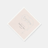 ピンクのバプティスロザリオ スタンダードカクテルナプキン (角)