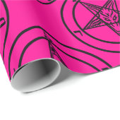 ピンクのバプテスペンタグラムのハロウィーン ラッピングペーパー (ロールコーナー)