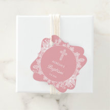 ピンクのバプテスマのホワイトレース