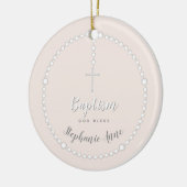 ピンクのバプテスマ·ロザリオ セラミックオーナメント (左)