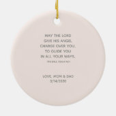 ピンクのバプテスマ·ロザリオ セラミックオーナメント (裏面)