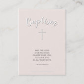 ピンクのバプテスマ·ロザリオ 名刺 (裏面)