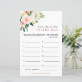 ピンクのバラおむつバッグシャワーゲームに何がある (スタンド正面)