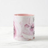 ピンクのバラかわいらしのフローラで マグカップ (中央)