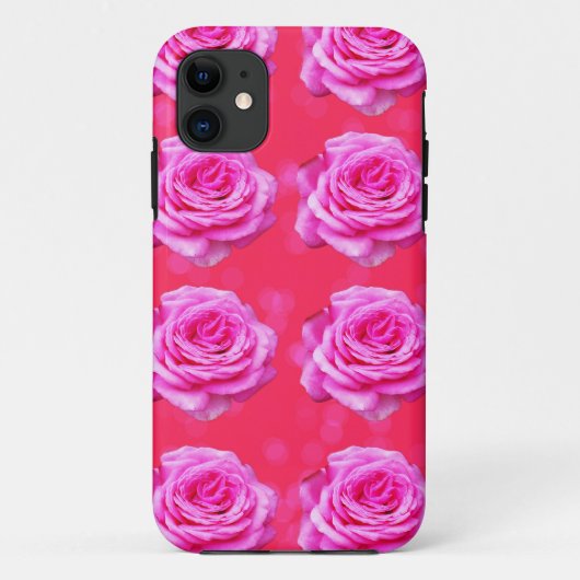 ピンクのバラがピンク色で Case-Mate iPhoneケース (裏面)