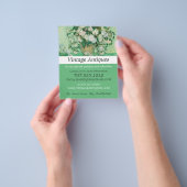 ピンクのバラが付いた花瓶ファンゴッホアンティーク店 チラシ (手)