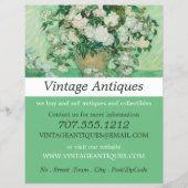 ピンクのバラが付いた花瓶ファンゴッホアンティーク店 チラシ (正面)