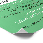 ピンクのバラが付いた花瓶ファンゴッホアンティーク店 ポスター (角)