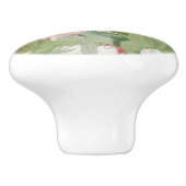 ピンクのバラが付いている花のヴィンテージの陶磁器のノブ セラミックノブ (側面)