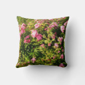 ピンクのバラが咲く クッション (裏面)
