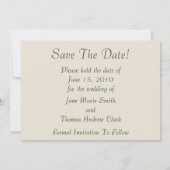 ピンクのバラが日付を保存 セーブザデート (裏面)